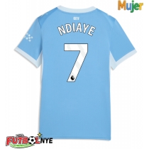Camiseta Manchester City Iliman Ndiaye #7 Primera Equipación para mujer 2026-27 manga corta
